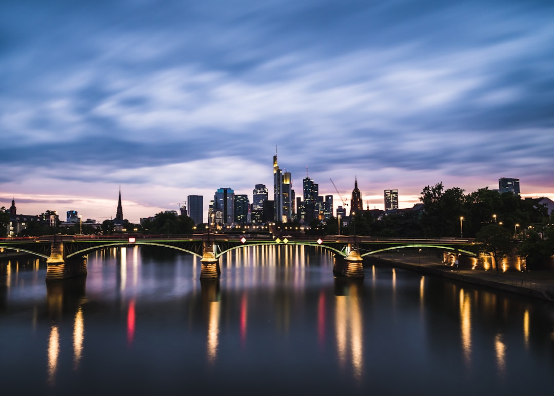 Sunset view of Frankfurt (Main).